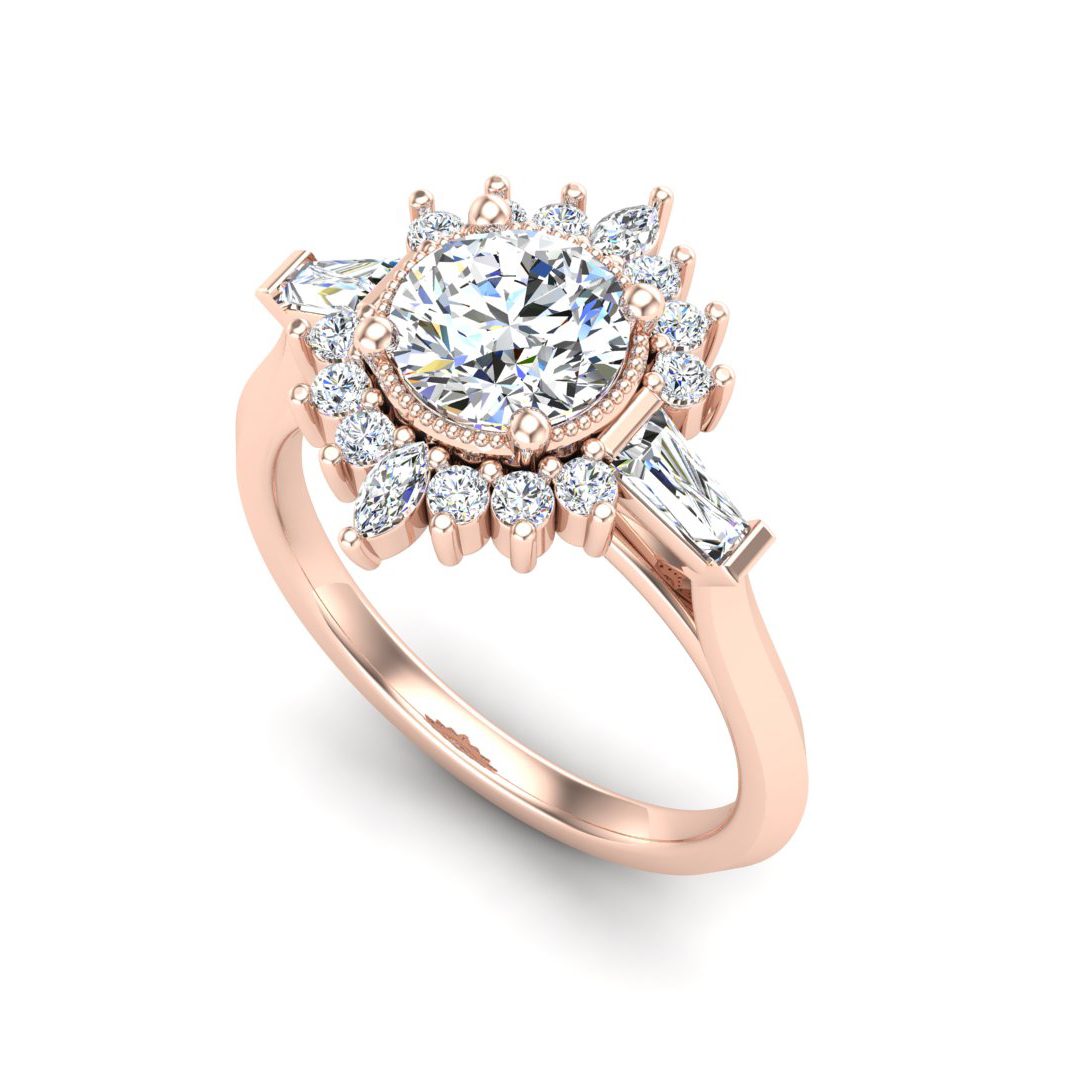 Gabrielle Halo Engagement Ring
